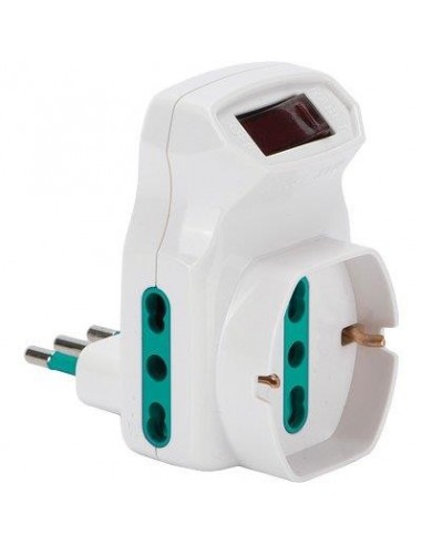 ADATTATORE TRIPLO 10A-16A+SCHUKO FME