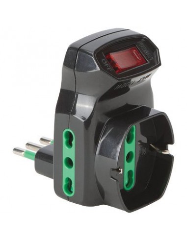 ADATTATORE TRIPLO 10A-16A+SCHUKO FME
