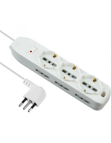 MULTIPRESA BIPASSO + SCHUKO + TERMICO ELECTRALINE