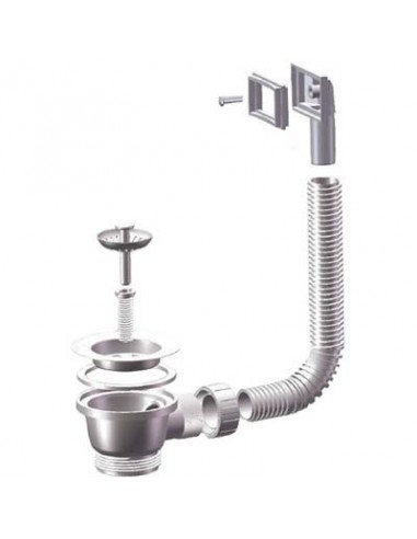 PILETTA MINIBASKET LAVELLO INOX + TROPPO PIENO