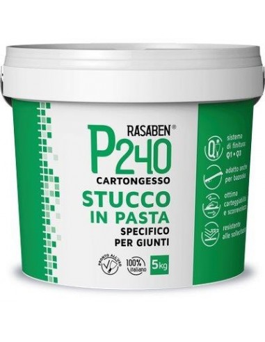 STUCCO PASTA CARTONGESSO P240 K2 RASABEN