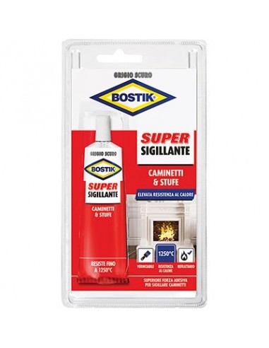 MASTICE REFRATTARIO CAMINETTI STUFE TUBETTO BOSTIK