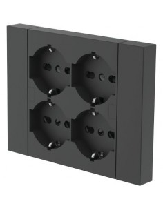 MULTIPRESA BIPASSO + SCHUKO INCASSO ELECTRALINE