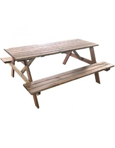 SET TAVOLO + PANCHE LEGNO PIC-NIC EURO DOMUS
