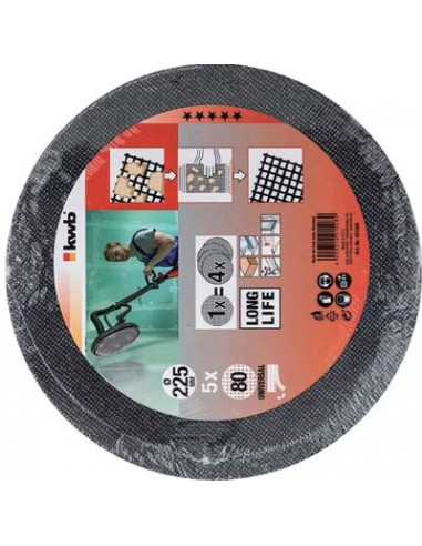 DISCO ABRASIVO LEVIGATRICE PARETI TC-DW225 EINHELL MM 225 GRANA 120 CFPZ 5