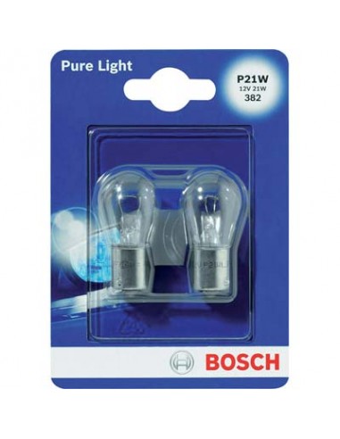 LAMPADA AUTO POSTERIORI PURE LIGHT P21 017 BOSCH INCANDESCENZA VOLT 12 WATT 21 CFPZ 2