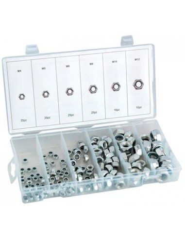 DADO ESAGONALE AUTOBLOCCANTE IN KIT SELF HAND ZINCATO M 4/12 CFPZ 146