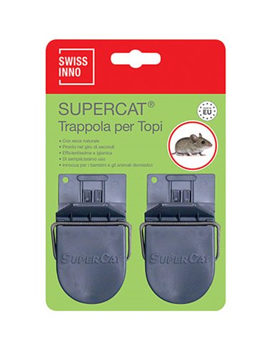 TRAPPOLA TOPI SUPERCAT SWISSINNO PLASTICA CM  9 CFPZ 2