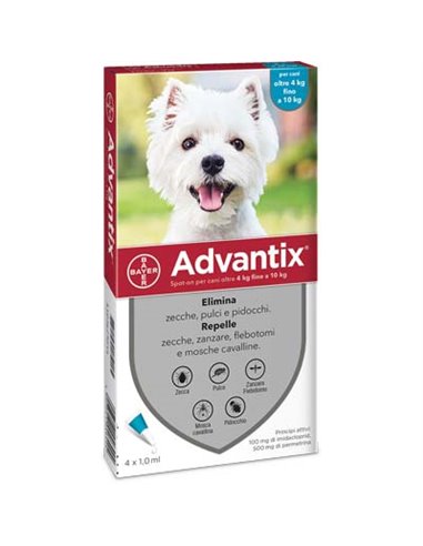 ANTIPARASSITARIO ADVANTIX CANI BAYER OPEN KG  4/10 CFPZ 4