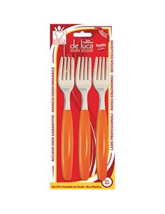 FORCHETTA TAVOLA SUPER DE LUCA MANICO PLT/INOX CFPZ 6 COLORI ASSORTITI