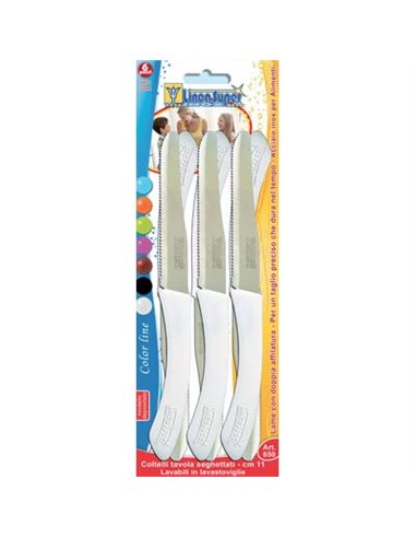 COLTELLO TAVOLA SUPER DE LUCA MANICO PLT/INOX CM 11 CFPZ 6 COLORI ASSORTITI