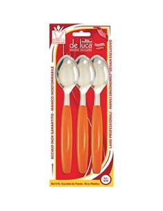 CUCCHIAIO TAVOLA SUPER DE LUCA MANICO PLT/INOX CFPZ 6 COLORI ASSORTITI