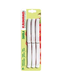 COLTELLO TAVOLA DINAMIK KAIMANO MANICO PLT BIANCO/INOX CM 11 CFPZ 6