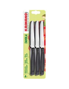 COLTELLO TAVOLA DINAMIK KAIMANO MANICO PLT NERO/INOX CM 11 CFPZ 6