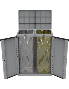 ARMADIETTO IMMONDIZIA ECO LINE 2 TERRY GRIGIO ANTE 2 LT 110 CM 68X39 H.CM 88