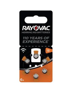 PILA APPARECCHIO ACUSTICO RAYOVAC 13 VARTA ARANCIO CFPZ 6