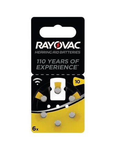 PILA APPARECCHIO ACUSTICO RAYOVAC 10 VARTA GIALLO CFPZ 6