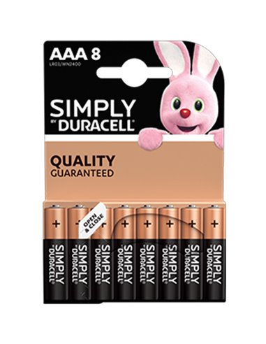 PILA MINI STILO AAA SIMPLY DURACELL ALCALINA VOLT 1,5 CFPZ 8