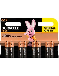 PILA STILO AA PLUS100 POWER DURACELL ALCALINA VOLT 1,5 CFPZ 8