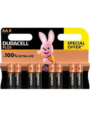 PILA STILO AA PLUS100 POWER DURACELL ALCALINA VOLT 1,5 CFPZ 8