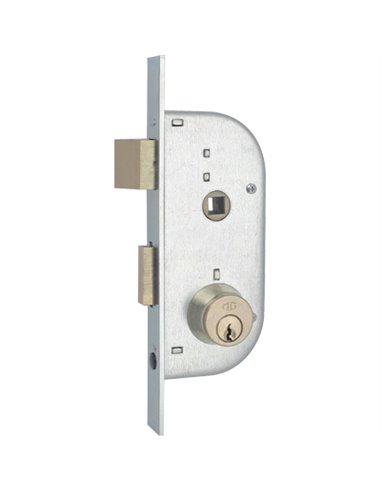 SERRATURA CANCELLO INFILARE 147 MG B.Q ZINC F.MM 20 C.TONDO M2+SCR+Q8 E.MM 32 CFPZ2
