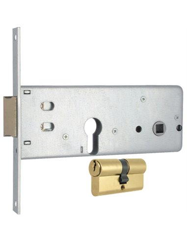 SERRATURA METALLO INFILARE 283 MG B.Q ZINC F.MM 20 F.SAG M2+SCR+Q8 H.64 E.70 CFPZ 2