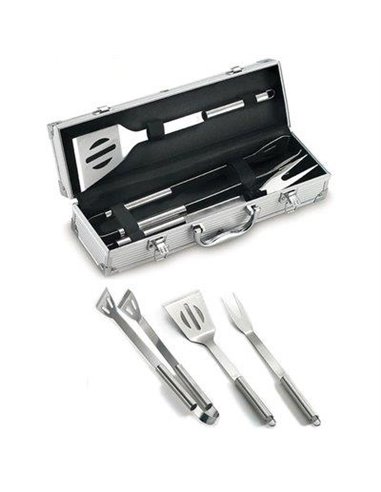 POSATE BARBECUE VALIGETTA 03380 ALLUMINIO/ACCIAIO CFPZ 3 CM 38