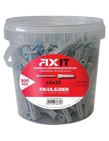 TASSELLO NYLON FIXIT VITE TSP PROMOPACK FRIULSIDER MM 6X33 CFPZ 300