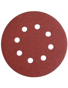 DISCO ABRASIVO FIBRATO VELCRATO 8 FORI IMPERIAL MM 115X22,2 GRANA 240 CFPZ 6