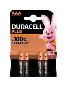 PILA MINI STILO AAA PLUS100 POWER DURACELL ALCALINA VOLT 1,5 CFPZ 4