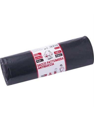 SACCO IMMONDIZIA INDUSTRIALE NERO CM 90X120 MY 70 CFPZ 6