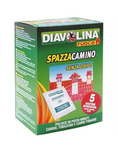 ANTIFULIGGINE SPAZZACAMINO BUSTINE DIAVOLINA FUOCO GR 50 CFPZ 5