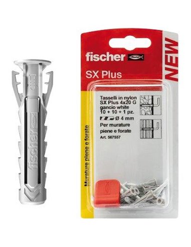 TASSELLO NYLON SX PLUS G K SELF FISCHER GANCIO QUADRO OTTONATO SX 4X20 GK CFPZ 10 