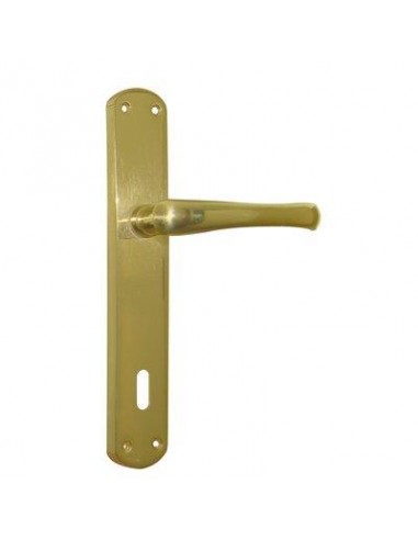 MANIGLIA RIO FORO PATENT OTTONE LUCIDO Q8 I.MM 70 CFPZ 2