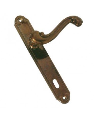 MANIGLIA BAROCCO PLACCA FORO PATENT OTTONE BRONZATA Q8 I.MM 70 CFPZ 2
