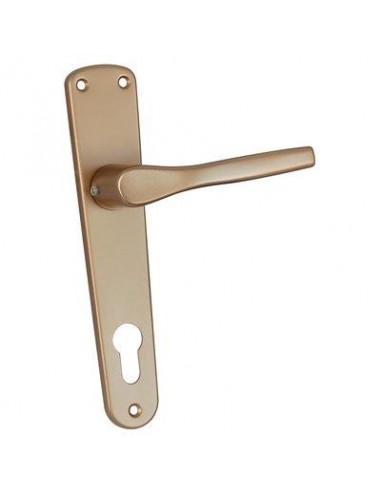 MANIGLIA GABRY PLACCA FORO SAGOMATO ALLUMINIO BRONZATO PLACCA Q8 I.MM 90 CFPZ 2