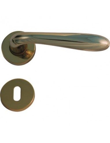 MANIGLIA GOCCIA OTTONE ROSETTA FORO PATENT ZAMA OTTONE LUCIDO Q8 CFPZ 2