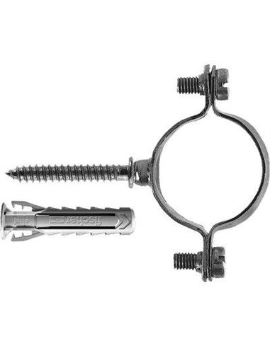 COLLARE TUBO CZV FISCHER ACCIAIO ZINC MM 24 VITE+TASSELLO SX6 PLUS CFPZ 10