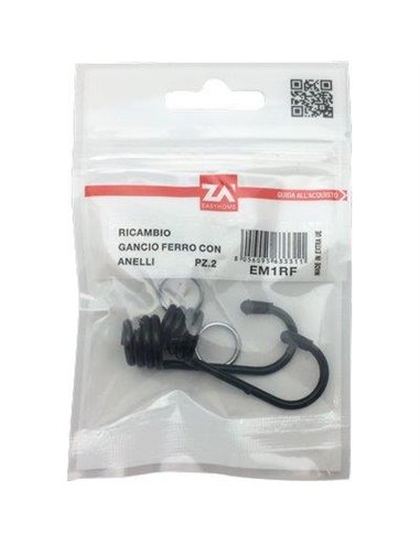 GANCIO METALLO X CORDA ELASTICA MM 5/8 CFPZ 2