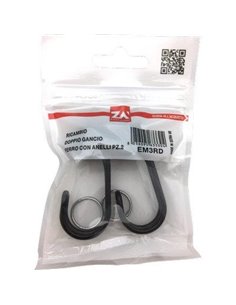 GANCIO METALLO DOPPIO X CORDA ELASTICA MM 6/8 CFPZ 2