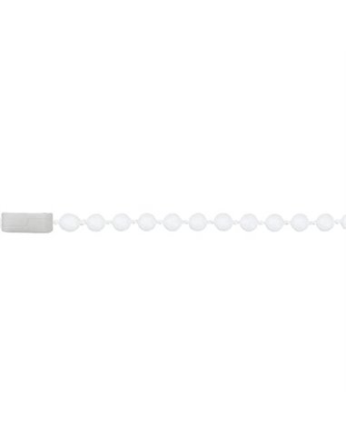 CATENA A PERLINE + CHIUSURA SELF BIANCA D.MM 4,5 MT 2 CFPZ 3