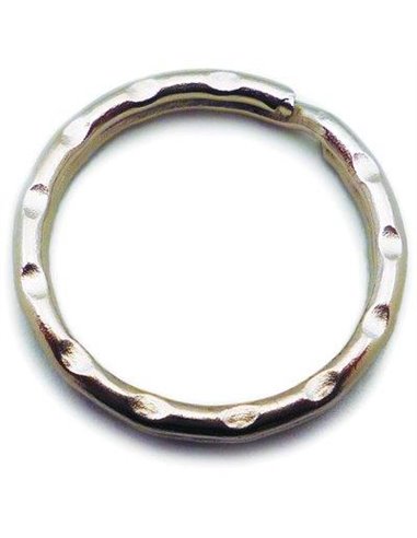 ANELLO PORTACHIAVE GOFFRATO SELF ACCIAIO NICHELATO MM 25 CFPZ 2