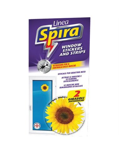 TRAPPOLA ATTIRA MOSCHE GIRASOLE STICK SPIRA MONOUSO CFPZ 2