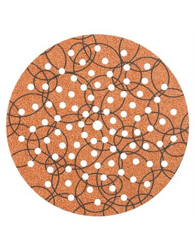 DISCO ABRASIVO FIBRATO VELCRATO 91 FORI IMPERIAL MM 225X22,2 GRANA 220 CFPZ 25
