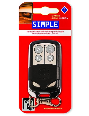 RADIOCOMANDO UNIVERSALE AUTOAPPRENDENTE "SIMPLE 4"