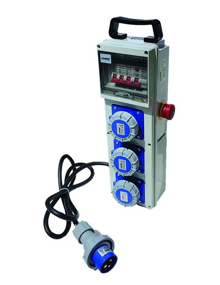 QUADRO DI DISTRIBUZIONE DA CANTIERE CON PULSANTE D'EMERGENZA