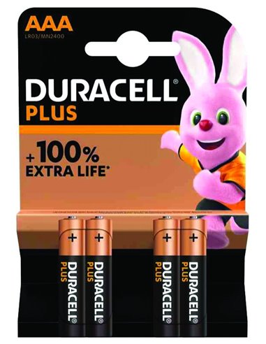 PILE DURACELL PLUS MINISTILO "AAA" LR03 1,5V