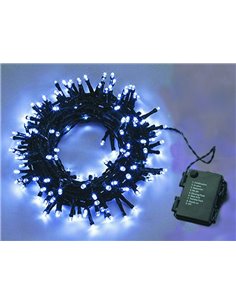 LUCI NATALE 100 LED A BATTERIA BIANCO FREDDO