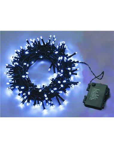 LUCI NATALE 100 LED A BATTERIA BIANCO FREDDO