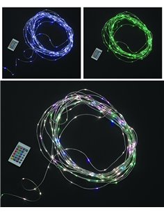 LUCI NATALE CATENA LUMINOSA 200 MICRO LED CON TELECOMANDO